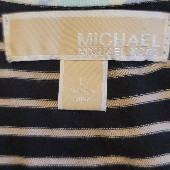 MK Striped Top with Zipper - Picture 6 of 7